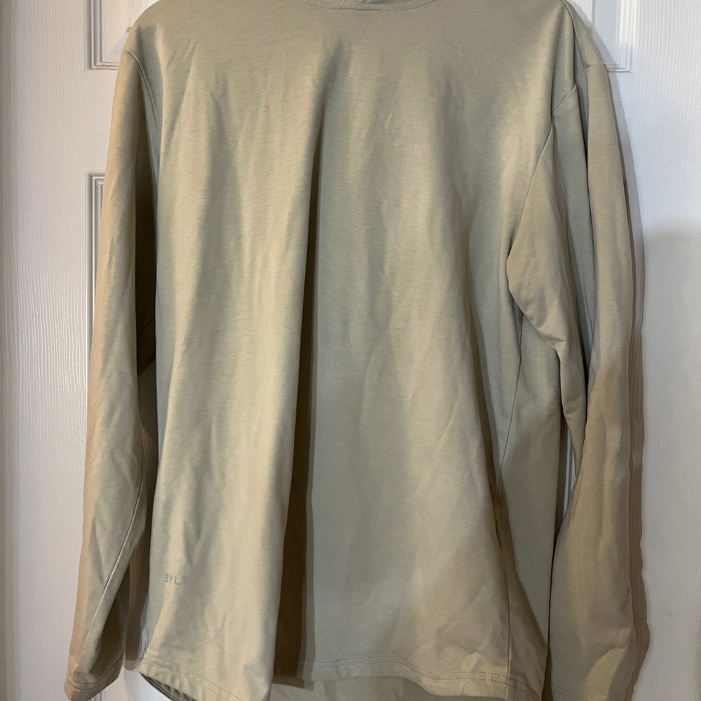 BYLT Basics Men's Khaki Long Sleeve Hoodie Shirt
